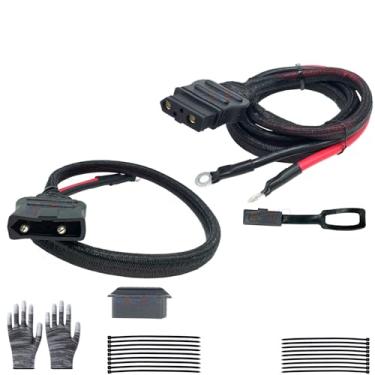 Imagem de PAFHIO Kit de chicote de cabos de bateria de 2 pinos com capa contra poeira compatível com 21294 61169 63411 8274 8245 para arado de neve Western Fisher