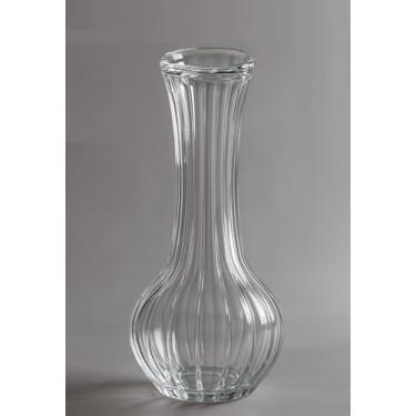 Imagem de Vaso Decorativo de Vidro 22cm Ondulado Centro de Mesa Moderno Transparente