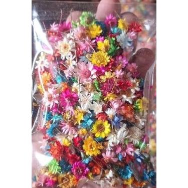 Imagem de Flor Sempre Viva Branca I Kit com ate 1.200 Flores Secas, Buquês, Decoração de Casamento e Eventos - Beleza Natural Eterna(ColoridoSemCabinho,8buquês)