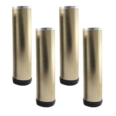 Imagem de Pernas de móveis pernas de mesa de metal adiustável pés de móveis de liga de alumínio redondos de substituição para móveis pernas de sofá pernas de sofá mesa pernas armários de cama elevadores 4 peças