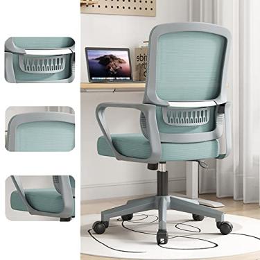 Imagem de Cadeira de escritório para jogos, cadeira de computador, cadeira de escritório ergonômica com rodas, cadeira de mesa de malha, suporte para as costas, cadeira executiva de computador, confortável