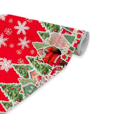 Imagem de TNT Estampado Natal Decoração 1,40 x 5 Metros Mesa Parede (Vila Papai Noel)