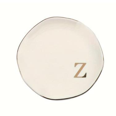 Imagem de Bandeja de joias de cerâmica com letras de 12 cm, prato decorativo para anéis, brincos, colares, pulseiras, chaves de relógio, aniversário, dia das mães, casamento, presente de Natal para mulheres