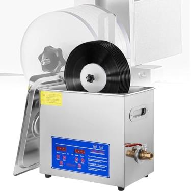 Imagem de Limpador UltrassôNico PortáTil de 6,5 L,PotêNcia UltrassôNica De 180W,PotêNcia De Aquecimento De 300W,Temperatura De Aquecimento 0-80°C Para Limpeza De Discos De Vinil E Cds