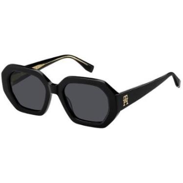 Imagem de Óculos de Sol Tommy Hilfiger Preto TH 2155/S 807-52-Feminino