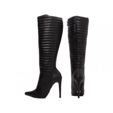 Imagem de Bota Cano Longo Salto Alto Stiletto Bico Fino Feminina 12cm-Feminino