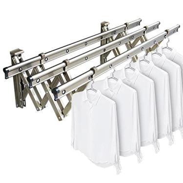 Imagem de EESCZVGBDX Estante extensível dobrável para secar roupas, arejador, secador de roupas, varal de roupa, barra de lavanderia para banheiro, interior, exterior, toalheiro de luz