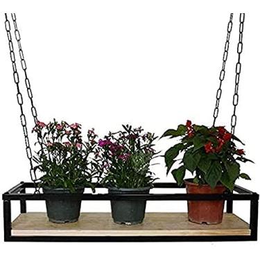 Imagem de Suporte para copos para pendurar em casa para bar bar restaurante casa suporte para pendurar S suporte de garrafa de vinho de madeira maciça de ferro americano criativo decorativo 80 cm 80 cm