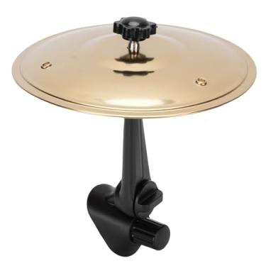 Imagem de Ejoyous Prato de Colisão de Carro, Mini Tambor de Símbolo para Painel de Carro Com Suporte para Todos Os Tipos de Veículos, Acessório Divertido de Ventilação de Ar para Amantes de Música e (GOLD)