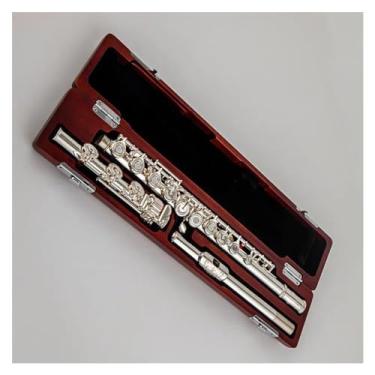 Imagem de Flauta Outfit Botão Francês Banhado a Prata Mecanismo E Durável Corpo de Cobre Branco 17 Flauta Aberta