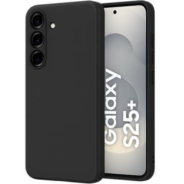 Imagem de Capa para Samsung [Galaxy S25+ PLUS] Capinha Premium Ultra Slim Case com Proteção de Camera, Anti Impacto e Resistente, Anti Riscos, Leve, Aveludada e Design Elegante (Preto)