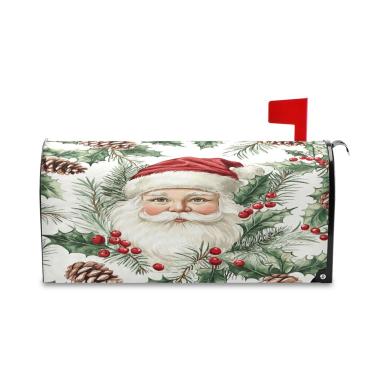 Imagem de SEHANY Capas de caixa de correio magnéticas tamanho padrão 45,7 x 50,7 cm, Natal, Papai Noel, caixa de correio decorativa, capa para caixa de correio para jardim ao ar livre e quintal