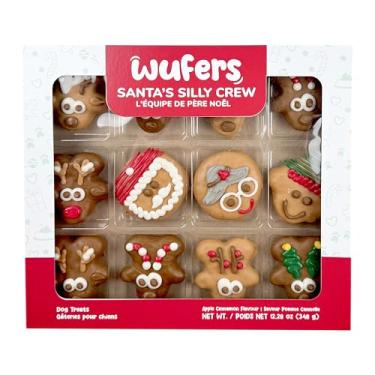 Imagem de Biscoitos para cães Wufers Santa's 12 Days of Christmas, 12 unidades – Petiscos divertidos para cães (Santa's Silly Crew)