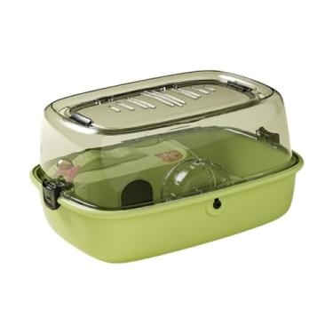 Imagem de ＡＷＨＡＯ Hamster Cage House Ventilação respirável Aberta Top, gaiola de pequenos animais, habitat, para ratos Gerbils Hedgehog Guinea Pigs Rats, Verde