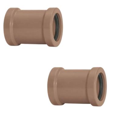 Imagem de Luva De Correr 25Mm Pvc Encanamento Conexão Kit 02 Un