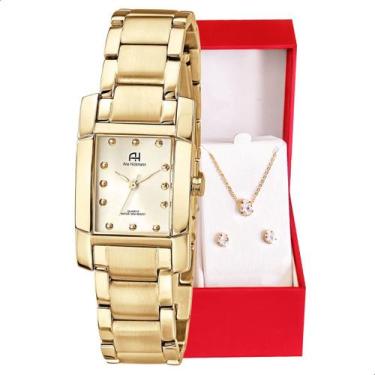 Imagem de Relógio Feminino Champion Ana Hickmann Analógico Aço Dourado AH28008H 