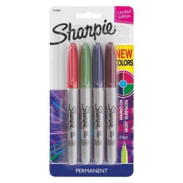 Imagem de Blister C/4 Marcadores Permanente Sharpie Fino Cos