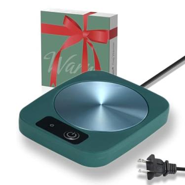 Imagem de Aquecedor de caneca de café com xícara, aquecedor de café 55 ℃ temperatura constante termostato porta-copos aquecedor de copo inteligente para aquecer café, bebidas, leite, chá e chocolate quente