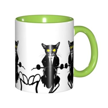 Imagem de Zeraoke Who'S Black Cat Print Canecas de café criativas, personalizadas, presente para família, tamanho de 325 ml, unissex