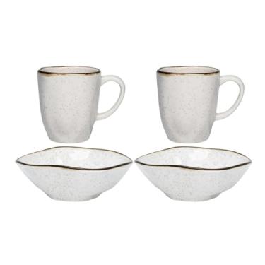 Imagem de Jogo 2 Caneca 260ml e 2 Bowls Tigela 500ml Ryo Maresia Oxford