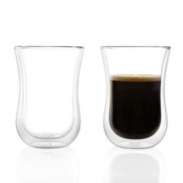 Imagem de Stölzle Lausitz Conjunto de 2 copos térmicos de parede dupla Coffee 'N More, adequados como copos de chá, copos de cappuccino e copos de café I Latte Macchiato Copos de parede dupla - 230 ml