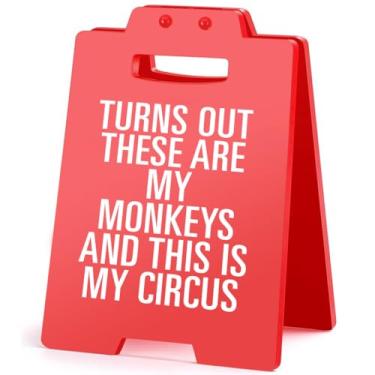 Imagem de Placa engraçada de decoração de mesa de escritório acaba por ser o meu circo, decoração de cubículo, presentes engraçados, presentes de escritório para chefe mentor, líder colega de trabalho