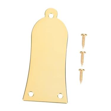 Imagem de XUXHOU Capa de Treliça de Metal, Substituição Durável para Guitarra e Baixo, Capa de 3 Furos para Instrumentos Musicais, Material de Ferro - BlackSilverGold, Adequada para a Maioria das Guitarras e