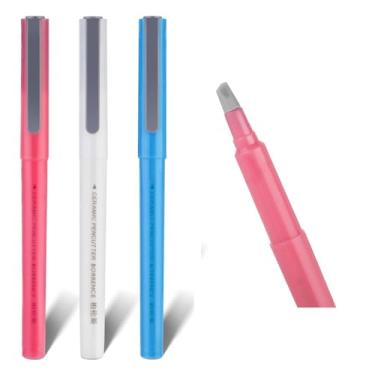 Imagem de LXUEJIE 3 peças DIY diamante cortador de papel pergaminho artesanato precisão lâmina cerâmica caneta perfeitamente pintura com diamantes ferramentas acessórios para escola e casa