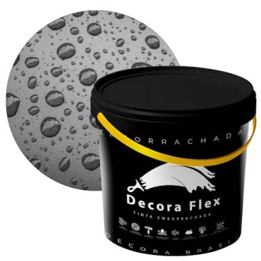 Imagem de Tinta Emborrachada Decora Flex Decora Brasil Resistente a Agua 1 Litro (Cinza Chumbo)