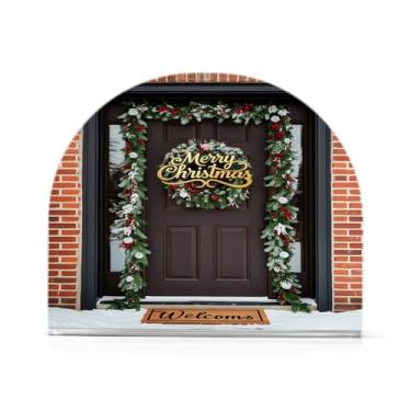 Imagem de Qilmy Guirlanda de Natal porta marrom suporte de guardanapo acrílico, porta-guardanapos para mesas cozinha restaurante decoração de casa, suporte decorativo moderno para papel de jantar guardanapos de