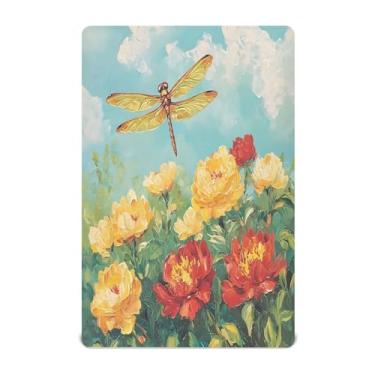 Imagem de STAYTOP Lençóis de berço de flores silvestres e libélulas para meninos e meninas, lençol com elástico para berço padrão e colchão infantil, de microfibra supermacia, 99 × 69 × 5 cm