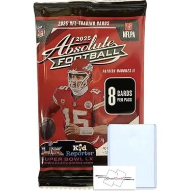 Imagem de 2025 Absolute Football NFL Retail Pack with 8 Trading Cards + Toploader + StreetCards Magnet! Look for The Kaboom Insert!