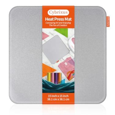 Imagem de Cybrixus Tapete De Prensa Térmica 15" X Dupla Face, Almofada Passável Com Resistência Até 428℉ (220℃), Suporta Múltiplos Usos Para Projetos Engomadoria, Isolamento E Transferência Vinil Htv Craft.