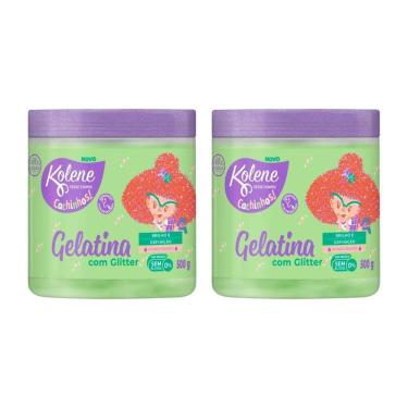 Imagem de Gelatina Kolene 500G Cachinhos Glitter - Kit Com 2Un