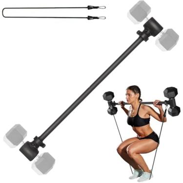 Imagem de Conjunto conversor de halteres, converte halteres em conjunto de halteres, conversor de halteres para academia em casa, levantamento de peso para exercícios de corpo inteiro, pesos ajustáveis e