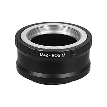 Imagem de Anel Adaptador de Lente M42-EOS M para com Parafuso M42 Câmeras Mirrorless da Série EOS Foco Manual Controle Abertura Metal Liga Use