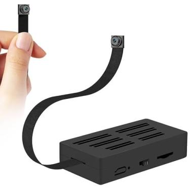 Imagem de VHLTTYV Mini câmera de vídeo de 64 GB, gravador de vídeo de babá portátil 1080p com detecção de movimento para casa, escritório e câmera de vigilância externa (não função WiFi)