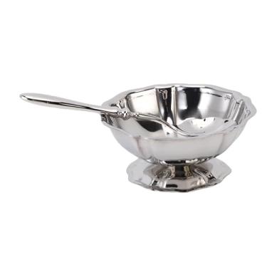 Imagem de TOPINCN Tigela de Sobremesa Com Pés de Aço Inoxidável, Copo de Servir Sorvete, Tigelas de Molho, Mini Copos Redondos de Iogurte, Lanche, Doces para Salada, Pudim de Frutas, Festa