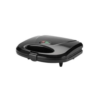 Imagem de Torradeira elétrica preta para sanduíches de 750 W com placas antiaderentes, 110 V ou 220 V (220V)