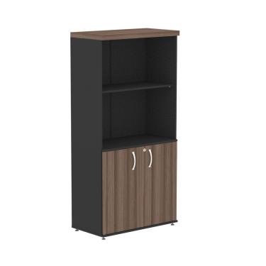 Imagem de Armário Multiuso 2 Portas Pivotantes Pe40 Preto-walnut