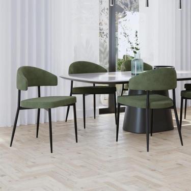 Imagem de Cadeira de Jantar Bless Boucle Est.Preta - Metalig