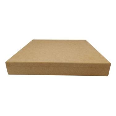 Imagem de Caixa Mdf Cru 30x30x5 Sem Fecho Com Dobradiças Para Decorar Presente M