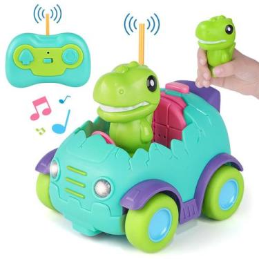 Imagem de Carro de controle remoto Nueplay Dino Race para crianças de 2 a 5 anos