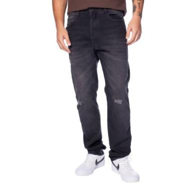 Imagem de Calça Jeans Masculina Gangster Slim Preto, Preto, 48
