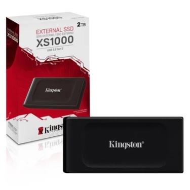 Imagem de SSD Externo Kingston 2TB Portátil Xs1000, Leitura 1050MB/s, Gravação 1000MB/s, Preto - Sxs1000/2000g