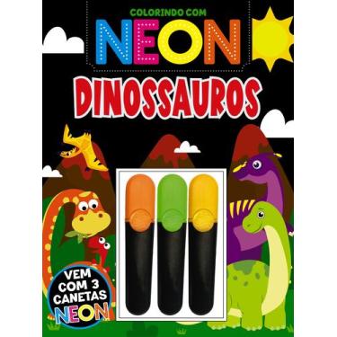 Imagem de Livro - Colorindo com Neon - Dinossauros