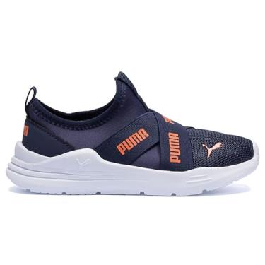 Imagem de Tênis Puma Wired Run Slip-On Ps Bdp, Puma, Masculino, Marinho/Laranja, 31