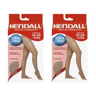 Imagem de Kit com 2 Meias calça Kendall Sem Ponteira Média Compressão 1701, M, M