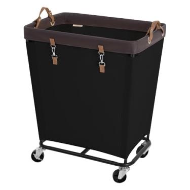 Imagem de StorageWorks Cesto de roupa suja de 210L com rodas, cestos extragrandes para organizador de roupas, cesta de roupas sujas para hotel, casa, armário, dormitório, preto