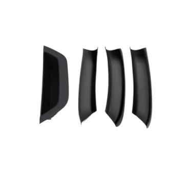 Imagem de Compatível com bmw x3 x4 f25 f26 2010 2011 2012 2013 2014 2015 2016 2017 interior do carro maçaneta da porta puxar capa lhd preto/fibra de carbono/bege(Black)